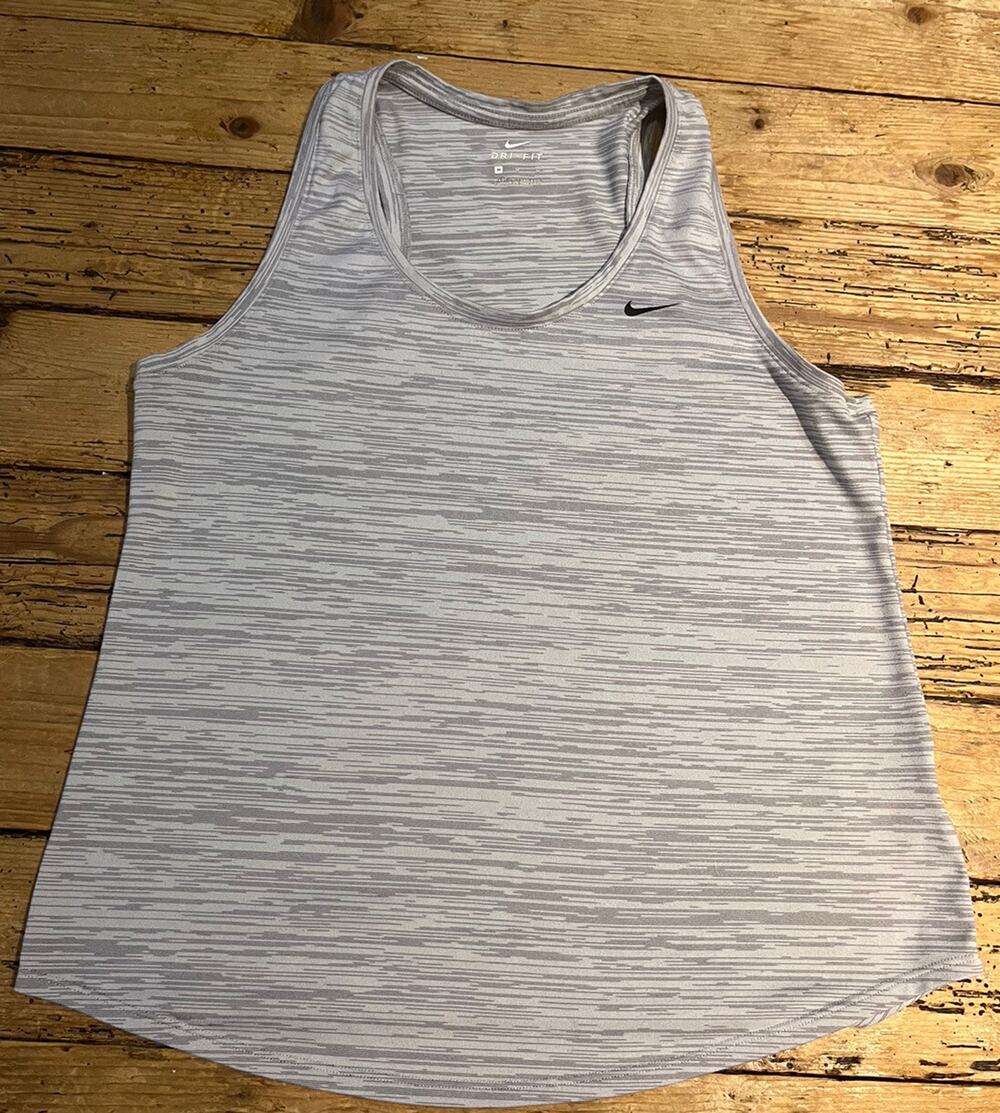 Nike Dri-Fit Womens Size M Grey Activewear Tank Top NWOT